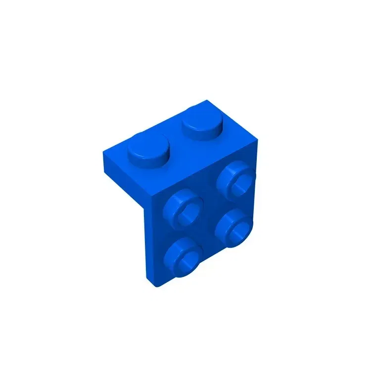 Color: Yellow - Gobricks GDS-641 ANGLE PLATE 1X2 / 2X2 compatible with lego 44728 21712 92411 children's DIY Educational Building Blocks