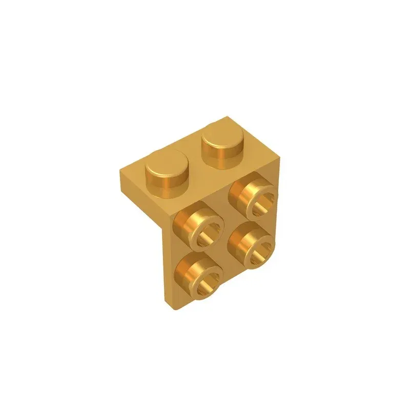 Color: Yellow - Gobricks GDS-641 ANGLE PLATE 1X2 / 2X2 compatible with lego 44728 21712 92411 children's DIY Educational Building Blocks