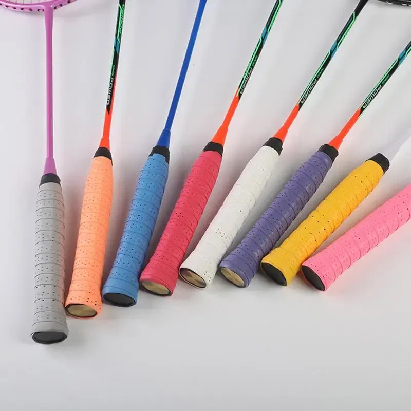 Color: Pink, Ships From: CN - 2023 Badminton Grip Tape Anti-Slip Fishing Rod Wrapping Belt With Holes Absorbing Sweat Grip Sticky For Tennis Sports Racquets