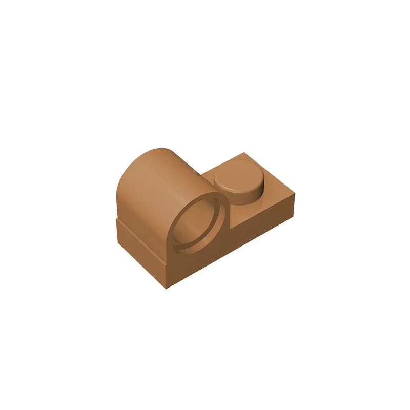 Color: tan - Gobricks GDS-811 Plate, Modified 1 x 2 with Pin Hole on Top compatible with lego 11458 pieces of children's toys