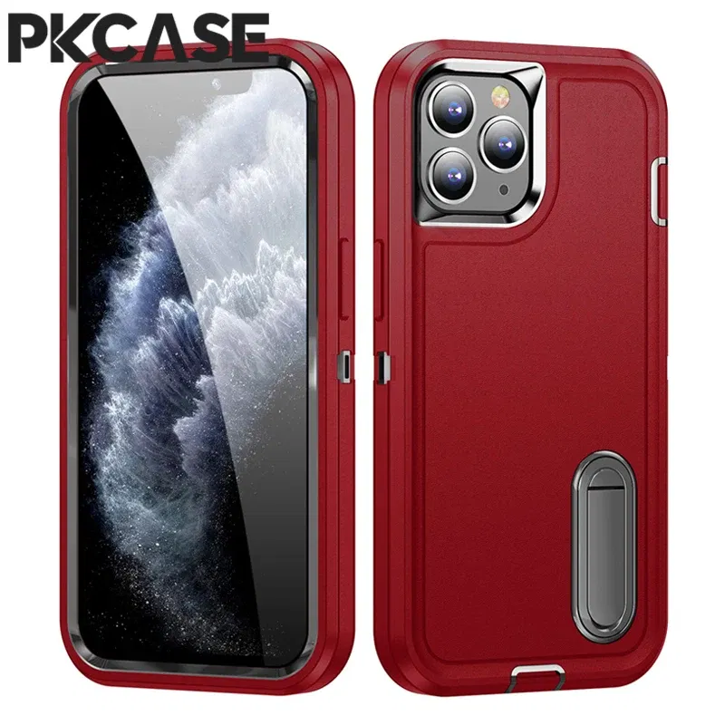 Color: Lavender, Material: Neoprene - PKCASE Shockproof Case For iPhone 13 Mini 12 11 Pro Max 6 7 8 Plus Bracket Protective Cover For iPhone X XS XR SE 2020 2022