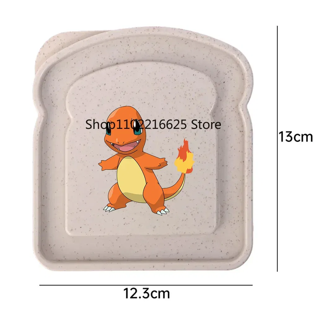 Color: green - new pokemon Sandwich Containers Lunch Toast Storage Box With Lid Portable Food Storage Reusable Microwave Lunch Sandwich Box