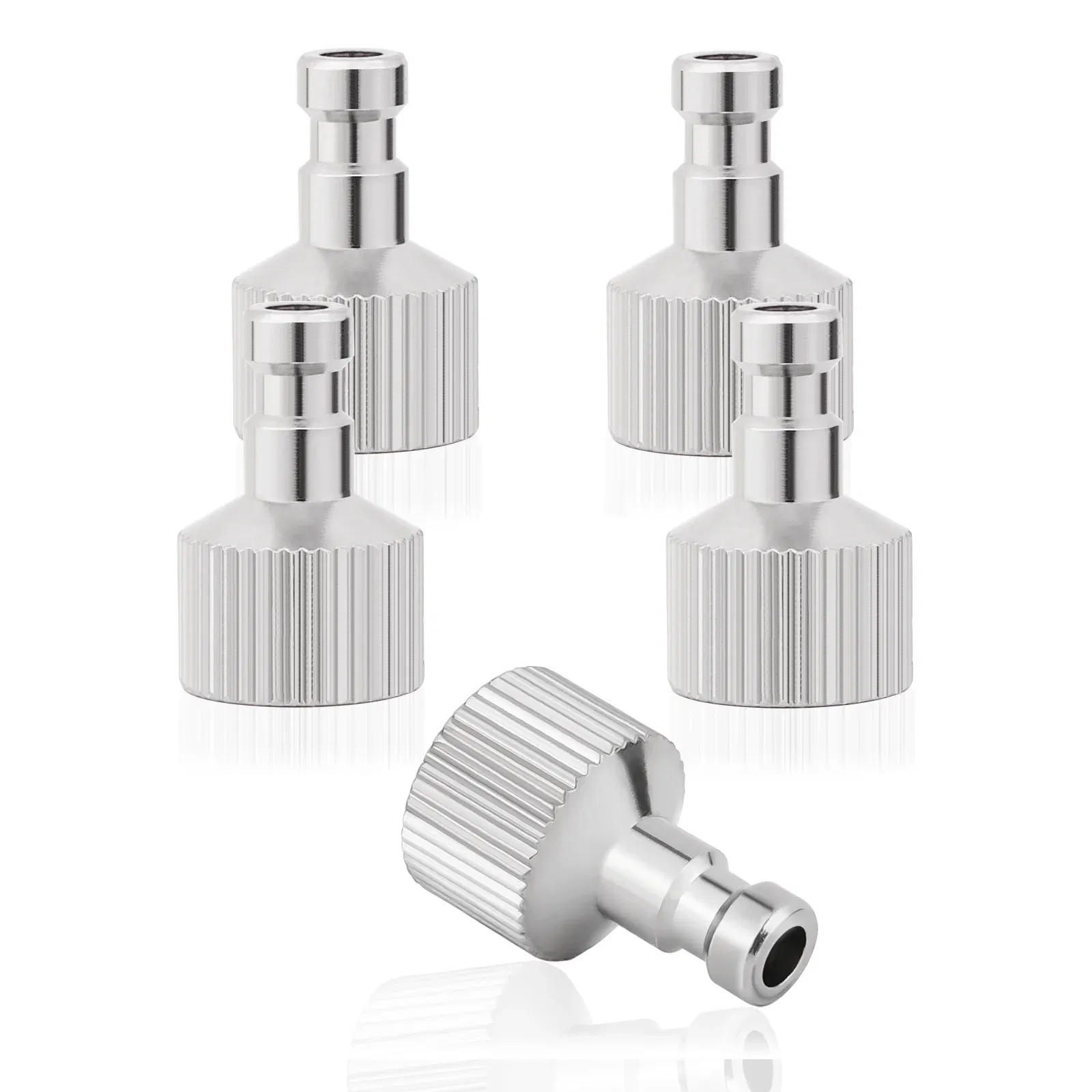Color: Orange - Airbrush Quick Disconnect Coupler Release Fitting Plug, 6pcs 1/8 in BSP Male and Female Connections Adapter Air Brush Accessory