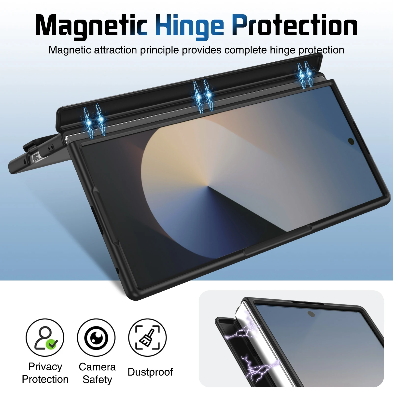 Color: black, Material: Leather - For Samsung Galaxy Z Fold 7 6 5 4 3 Wristband Hinge Lens Holder Phone Case Outer Screen Glass Film Protection Shockproof Cover