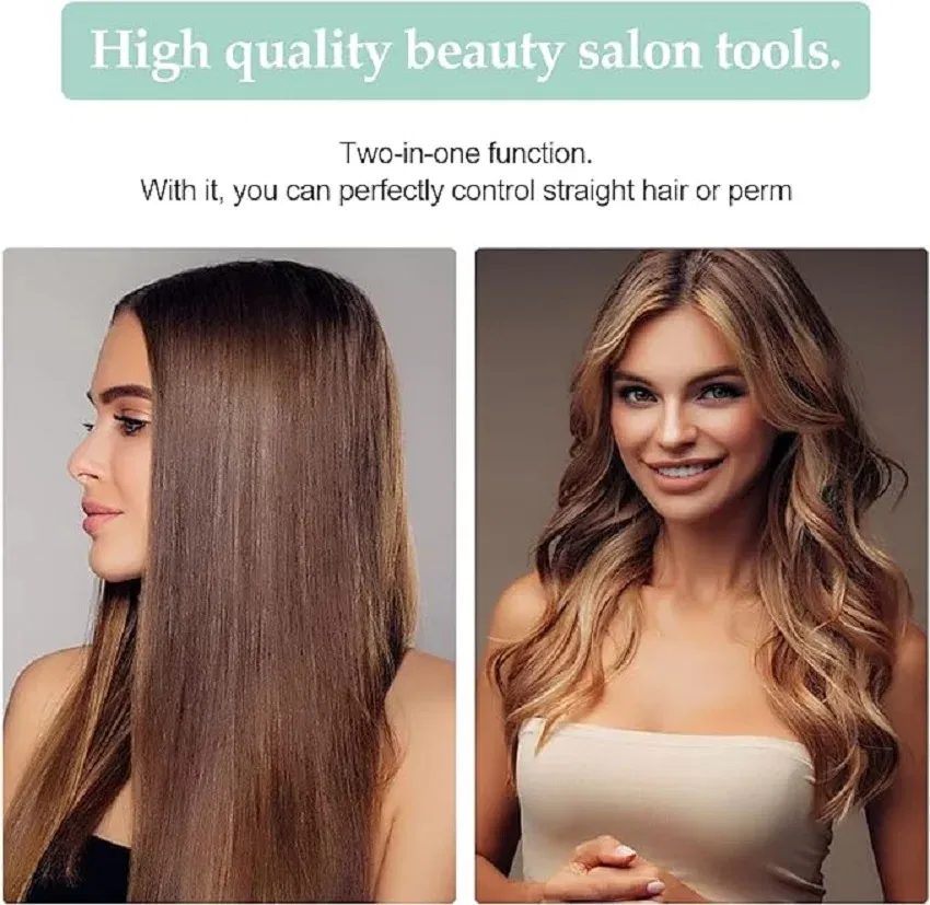 Color: Blue, Plug standard: us - Mini Flat Iron For Travel Hair Straightener Small Portable Straightening Iron Ceramic Women Men Quick Easy Short Hair Styling