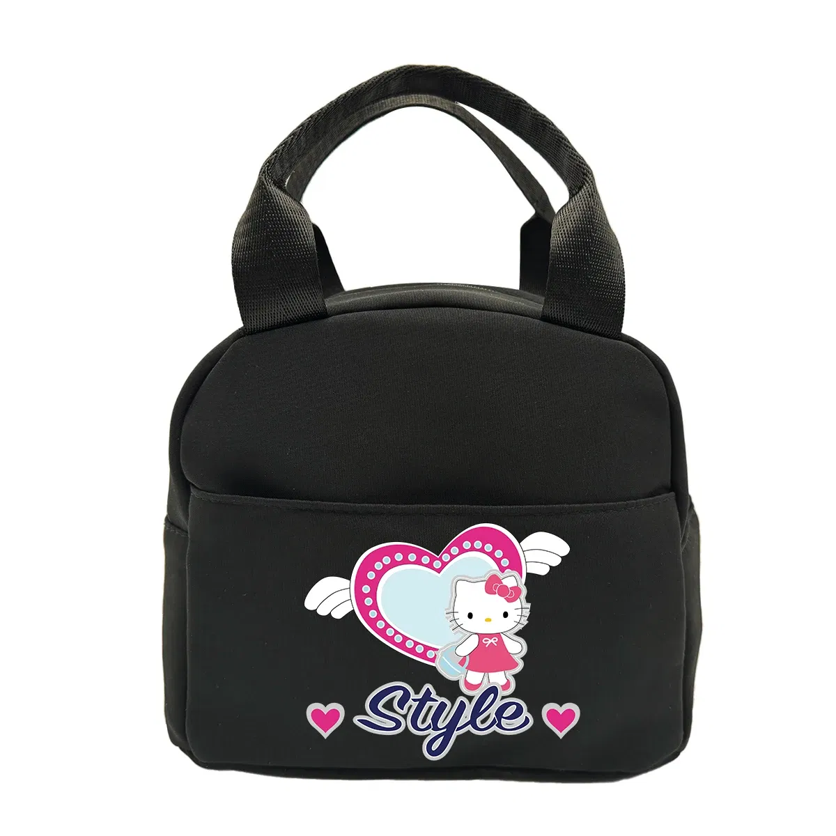 Color: green - Hello Kitty Children's Lunch Bag Primary School Lunch Box Bag Children's Best Gift Cartoon Mochila Best Gift for Children