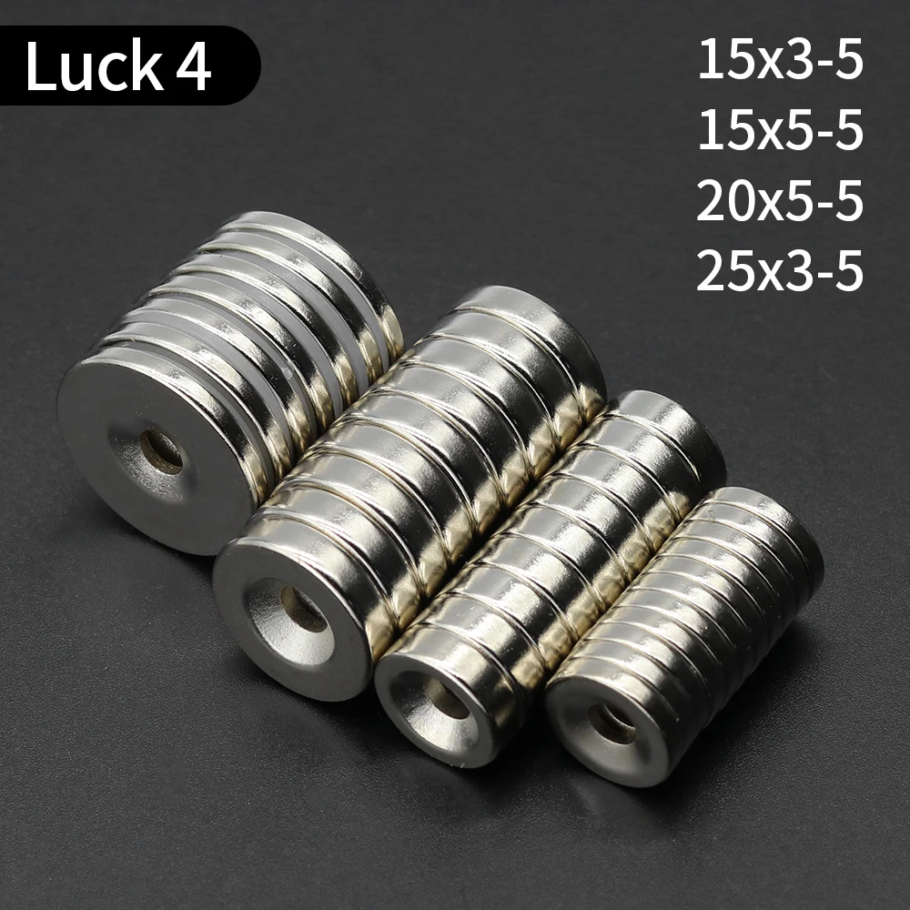 Color: Orange, Size: 5m - Round Magnet 8/10/12/15/20/25/30mm x Hole3/4/5/6mm Neodymium Magnet N35 Permanent NdFeB Super Strong Powerful Magnets With hole