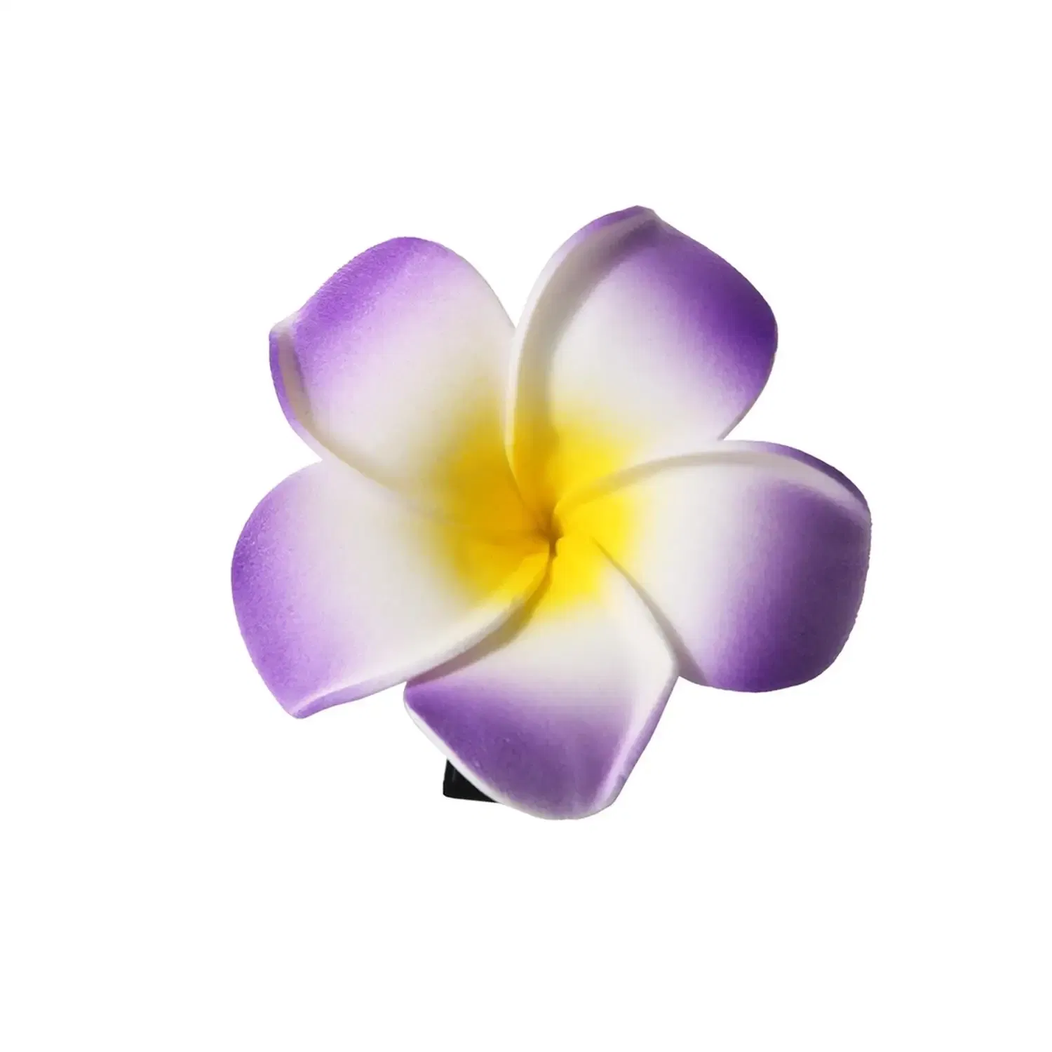 Color: black - 5.5/7/8/9cm Plumeria Flower Hair Clips For Girls Women Hairpins Egg Flower Barrette Hawaiian Wedding Artificial Headwear