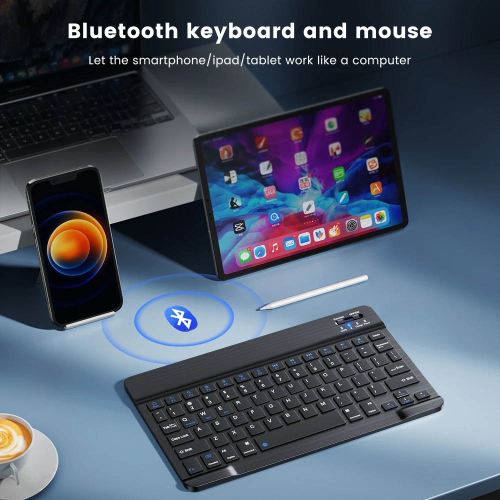 Color: Olive - Wireless Keyboard Bluetooth-compatible Keyboard For Android IOS Windows Mini 78-Key Gaming Keybaord for PC iPad Tablet Keyboard