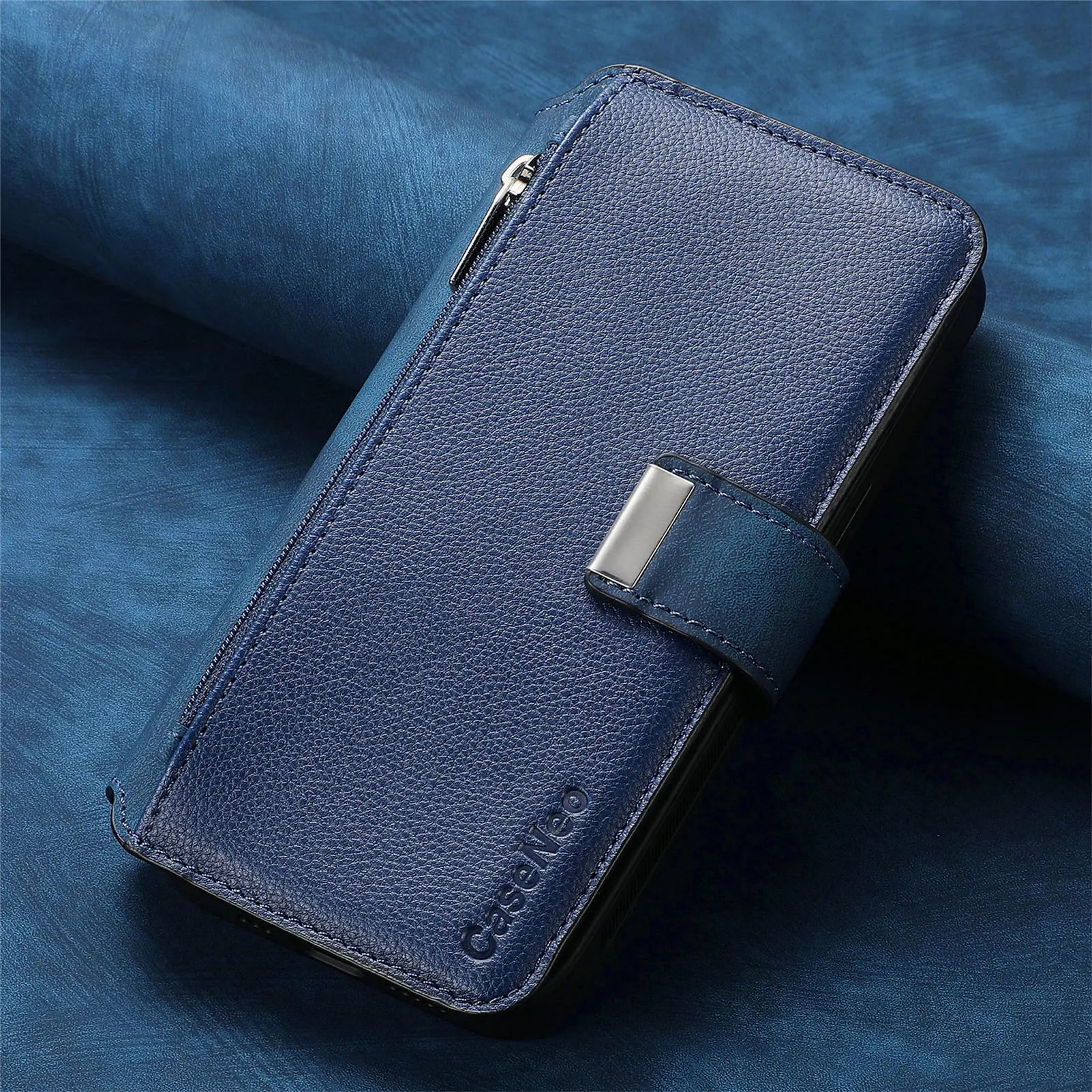 Color: Brown, Material: PP - With Magsafe Wallet Case For Xiaomi Poco X6 X5 X3 M6 M5S M4 M3 F6 F5 Pro F3 C31 Zipper Leather Multi 6 Card Slot Removable Cover