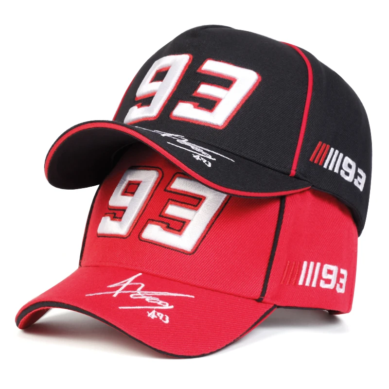 Color: black - 2024 New Simple Letter 93 Embroidery Hip hop Fashion Baseball cap 100% Cotton Unisex Adjustable Outdoor Sports Sun Cap Trucker H