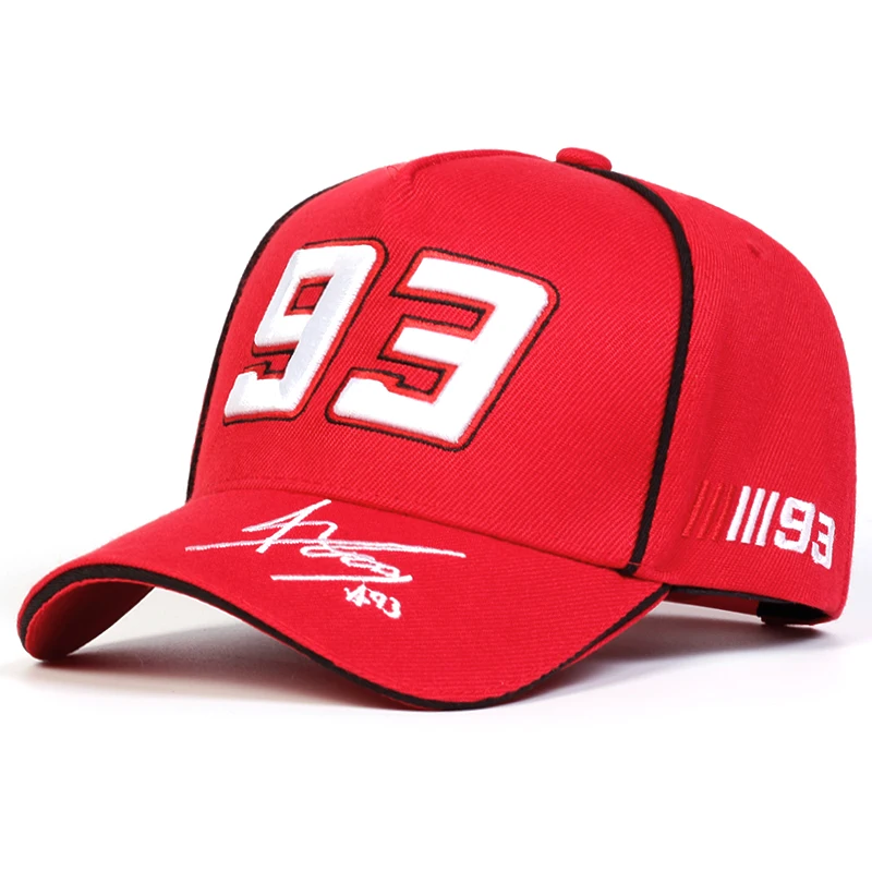 Color: black - 2024 New Simple Letter 93 Embroidery Hip hop Fashion Baseball cap 100% Cotton Unisex Adjustable Outdoor Sports Sun Cap Trucker H
