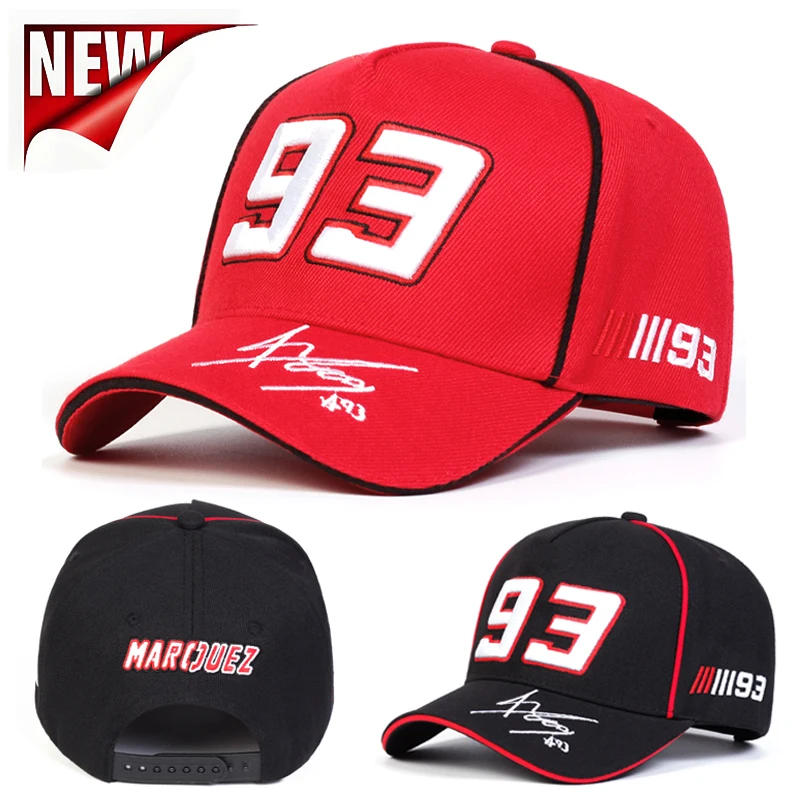Color: black - 2024 New Simple Letter 93 Embroidery Hip hop Fashion Baseball cap 100% Cotton Unisex Adjustable Outdoor Sports Sun Cap Trucker H