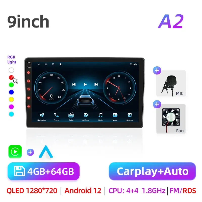 Color: green, Ships From: CHINA - Car radio with GPS Multimedia player with Android 12 7/9/10''2 Din Universal Stereo Carplay AUTO for Volkswagen, Nissan, Hyundai