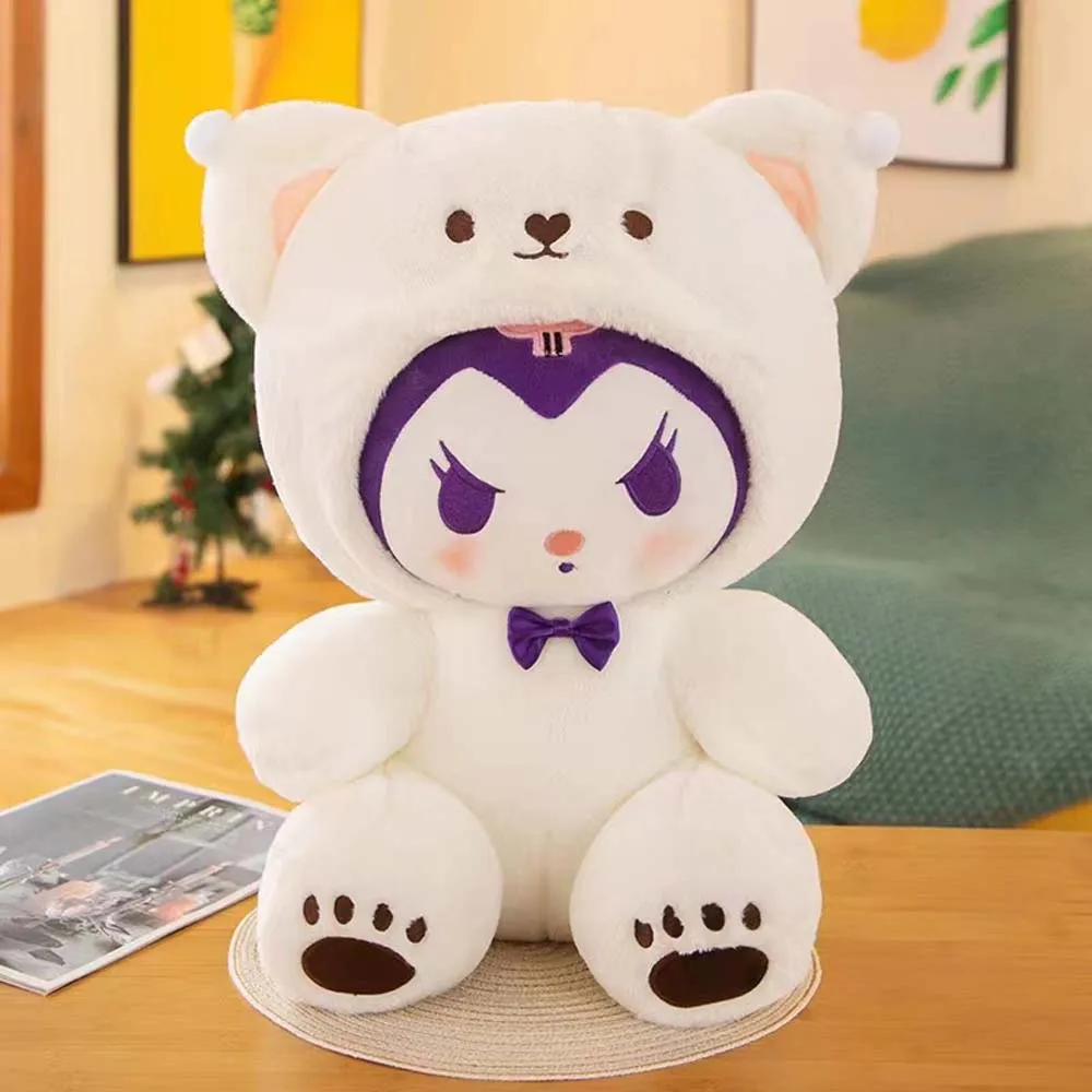 Color: DeepPink, Height: 11cm-30cm - kawaii Sanrio Plushies Toy Hello Kitty Cinnamonroll Pochacco Kuromi Plush Doll Cos Bear Cute Toys Children Birthday Gifts