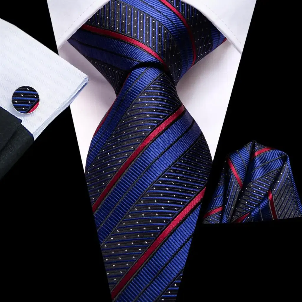 Color: light green - Hi-Tie Purple Paisley Silk Elegent Tie for Men Novelty Design Handky cufflink Tie Set Party Business Wedding Dropshipping