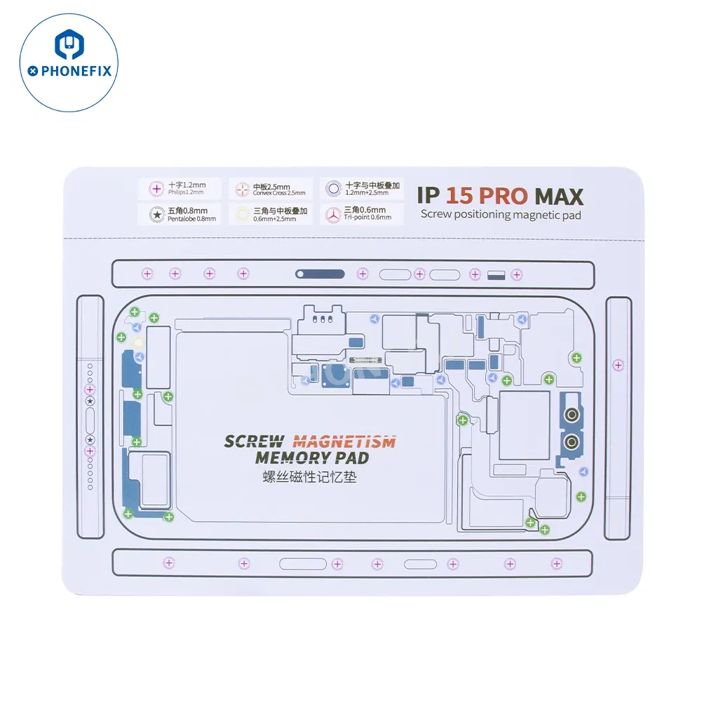 Color: Red - Soft Magnetic Screw Positioning Keeper Chart for iPhone X-15Pro Max Disassembly Double Sided Screw Setting Opening Guiding Mat