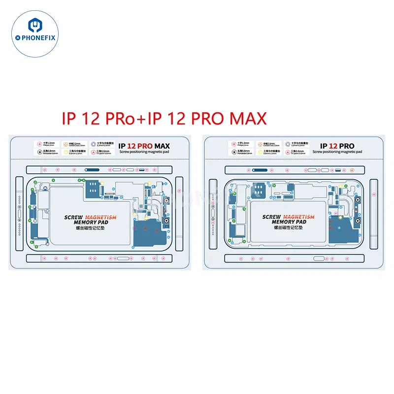 Color: Red - Soft Magnetic Screw Positioning Keeper Chart for iPhone X-15Pro Max Disassembly Double Sided Screw Setting Opening Guiding Mat