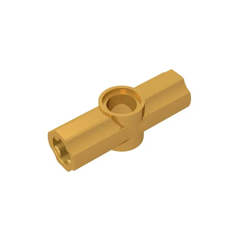 Color: Gold - Gobricks GDS-917 Technical, Axle and Pin Connector Angled 180 degrees compatible with lego 32034 DIY Educational Building Block