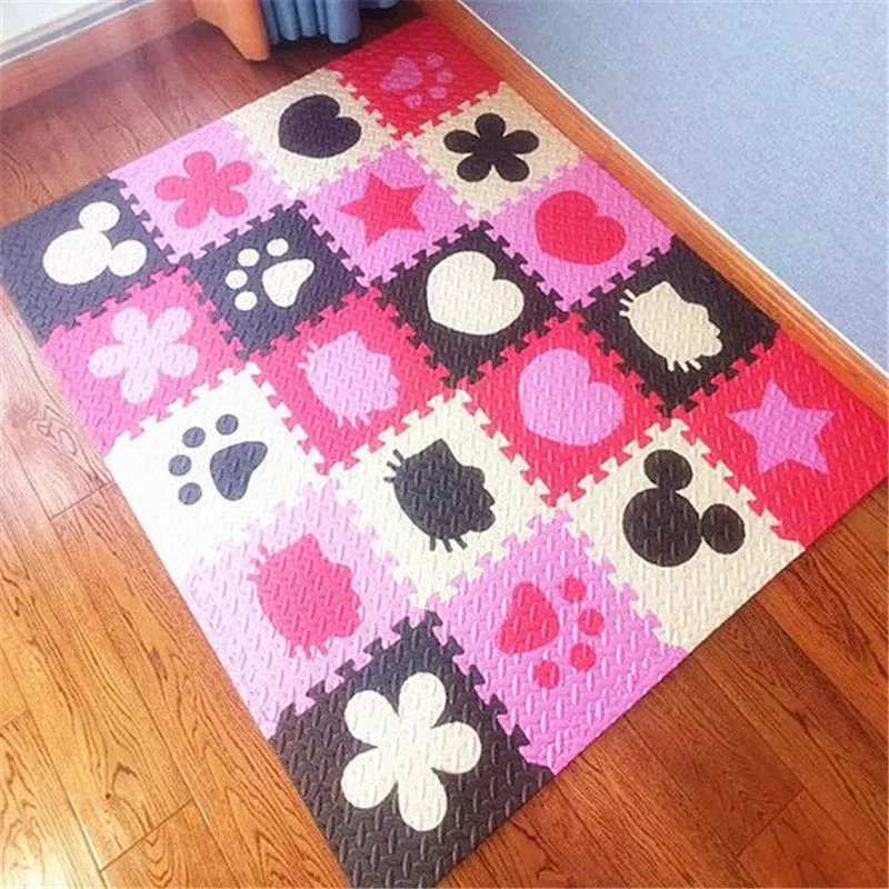 Color: Clear - Activities Mat for Baby Play Mat 16PCS Play Mats 30x30cm Thick 1cm Game Mats Tatame Play Mat for Baby Playmat Playroom Mat