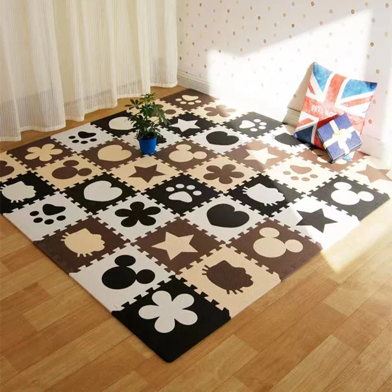 Color: Clear - Activities Mat for Baby Play Mat 16PCS Play Mats 30x30cm Thick 1cm Game Mats Tatame Play Mat for Baby Playmat Playroom Mat