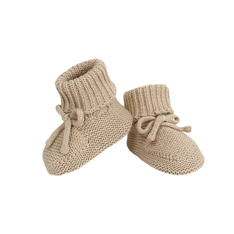 Color: Blue, Baby Age: 7-12 Months - Infant Baby Shoes Knit Cotton Boys Girl Boots Fashion Tie Solid Newborn Walk Bed Footwear Toddler Kid Clothing Accessories 0-18M