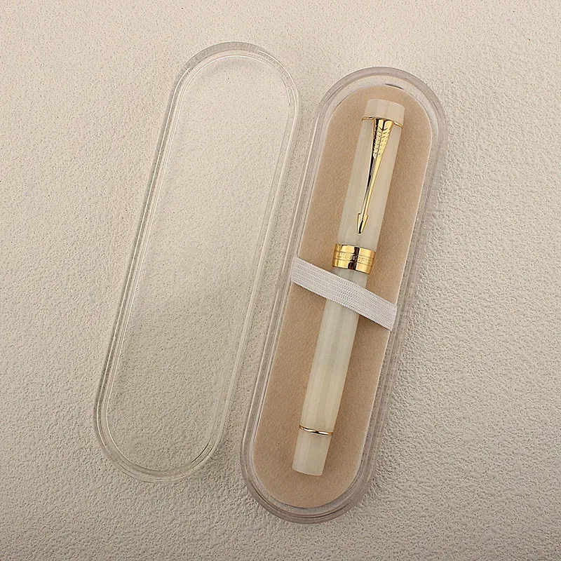 Color: black, Nib Size: MF - JINHAO 100 Centennial Fountain Pen Resin Gold Clip Nib EF F M Students Pens Business Stationery School Office Supplies PK 9019