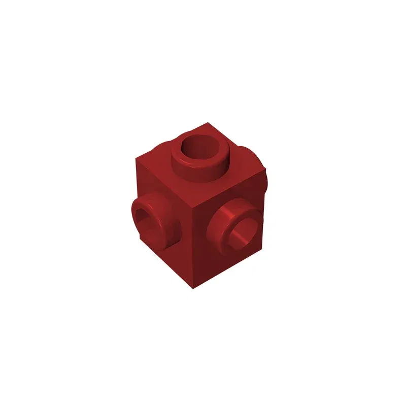 Color: CORAL RED - Gobricks GDS-650 BRICK 1X1 W. 4 KNOBS compatible with lego 4733 children's DIY Educational Building Blocks Technical