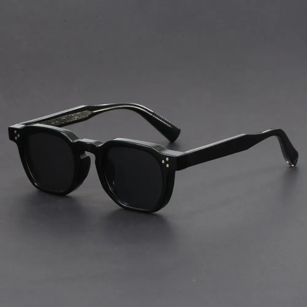 Lenses Color: GRAY - Boho Retro Polarized Sunglasses for Men Frame Polygonal Women's Sunglasses Outdoor High Quality Travel Glasses