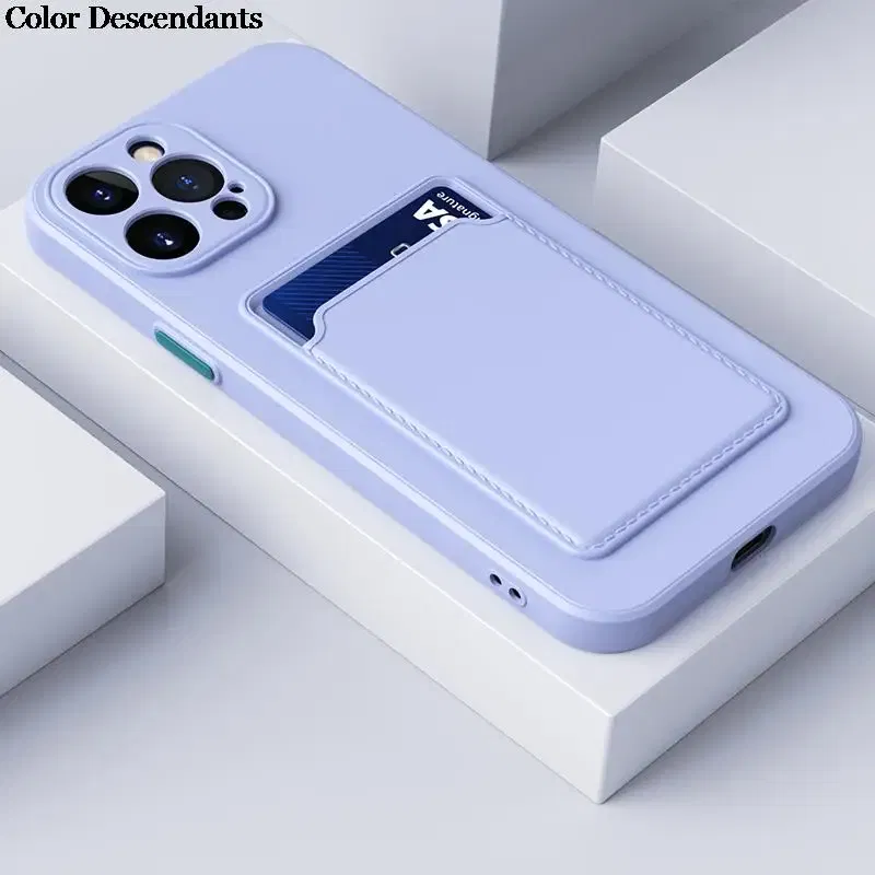 Color: green, Material: ABS - Card Holder Wallet Case For Samsung A53 5G Cases For Samsung Galaxy A53 A 53 53A Shockproof Liquid Silicone Cover