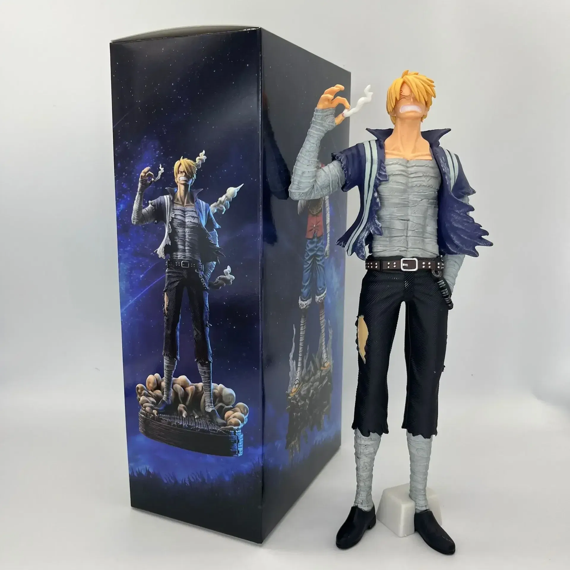 Color: green, Size: 12cm - One Piece Figures 3D2Y Bathed in Blood Zoro Condolence Luffy Sanji Anime Figures Pvc Collection Model Toys doll Kids Gift