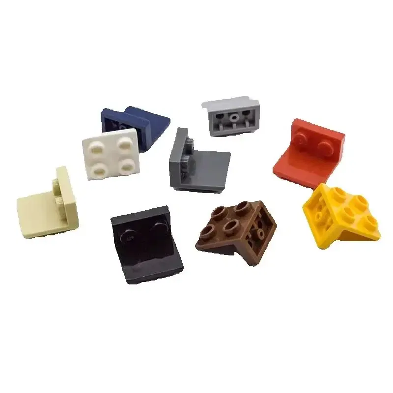 Color: Clear, Size: S - 10 pcs lot 99207 Bracket 1x2-2x2 Inverted Building Blocks Moc Accessories Compatible with Brick Toys Children
