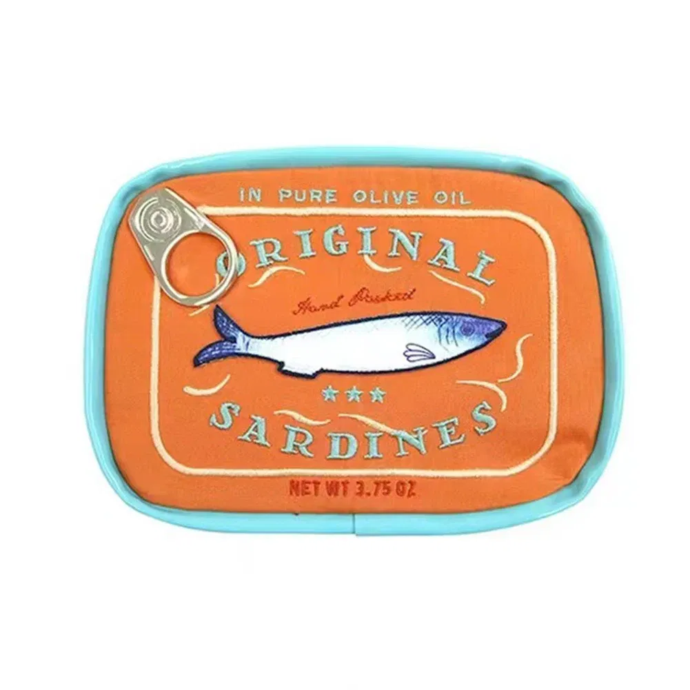 Color: PURPLE - Canned Sardines Style Bath Travel Bag Cute Toiletry Bag Creative Fashion Women Cosmetic Bag Multi-function for Weekend Vacation