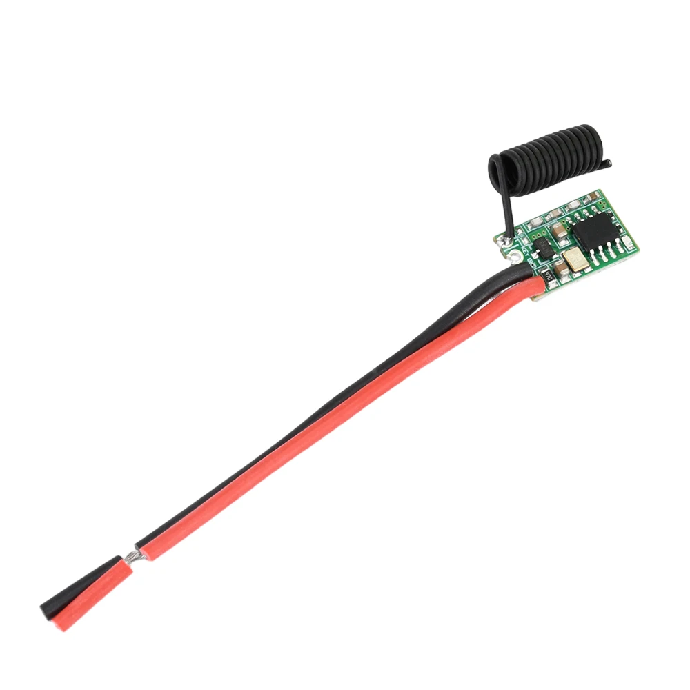 Color: Beige - DC 3V-24V 433MHz Wireless Remote Control Switch Long Range Mini Receiver and 433 MHz Transmitter LED Remote Control Power Supply