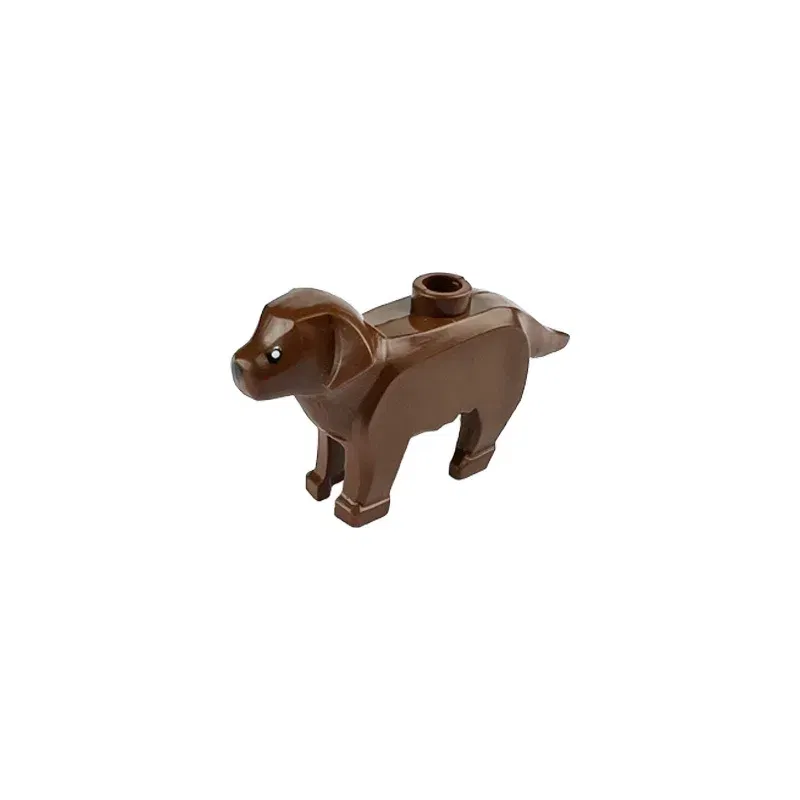 Color: Light Pink - MOC City Animal Building Block Figures Hare Dairy Cow Squirrel Dolphin Pug DIY Farm Street View Accessories Bricks Toys Gifts