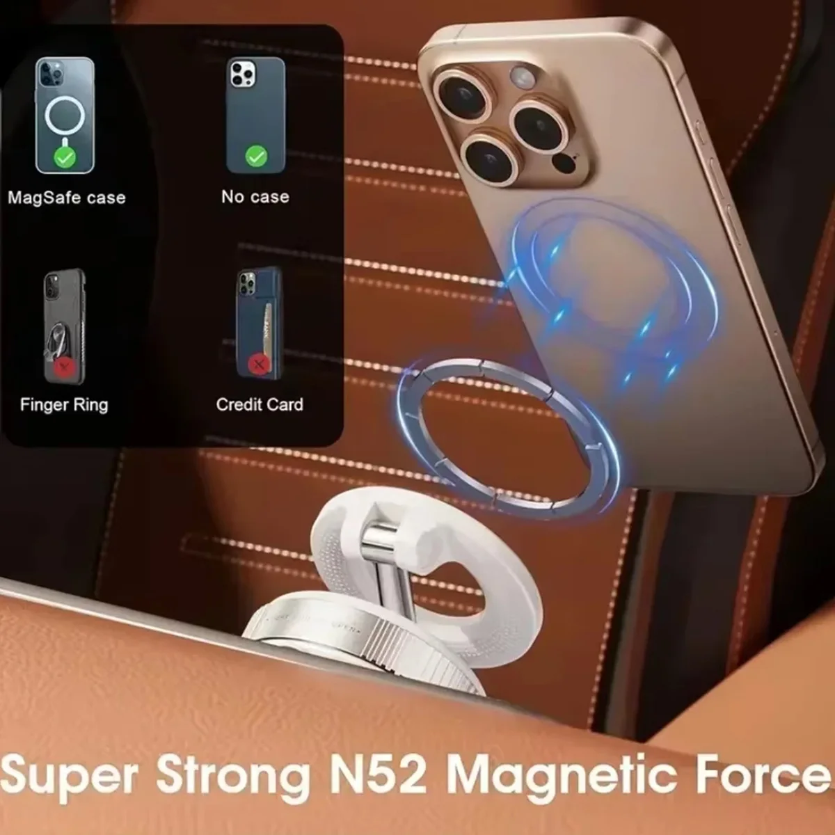 Color: Blue - Car Phone Holder Strong Magnetic Car Phone Mount 360?° Foldable Vacuum Magnetic Phone Holder For GPS All Smartphones For Car Desk