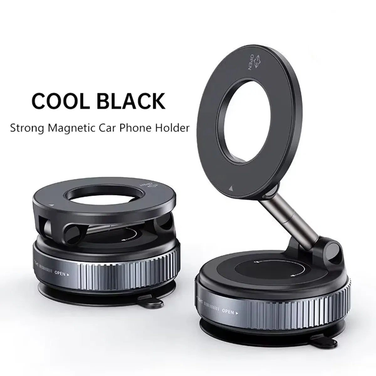 Color: Blue - Car Phone Holder Strong Magnetic Car Phone Mount 360?° Foldable Vacuum Magnetic Phone Holder For GPS All Smartphones For Car Desk