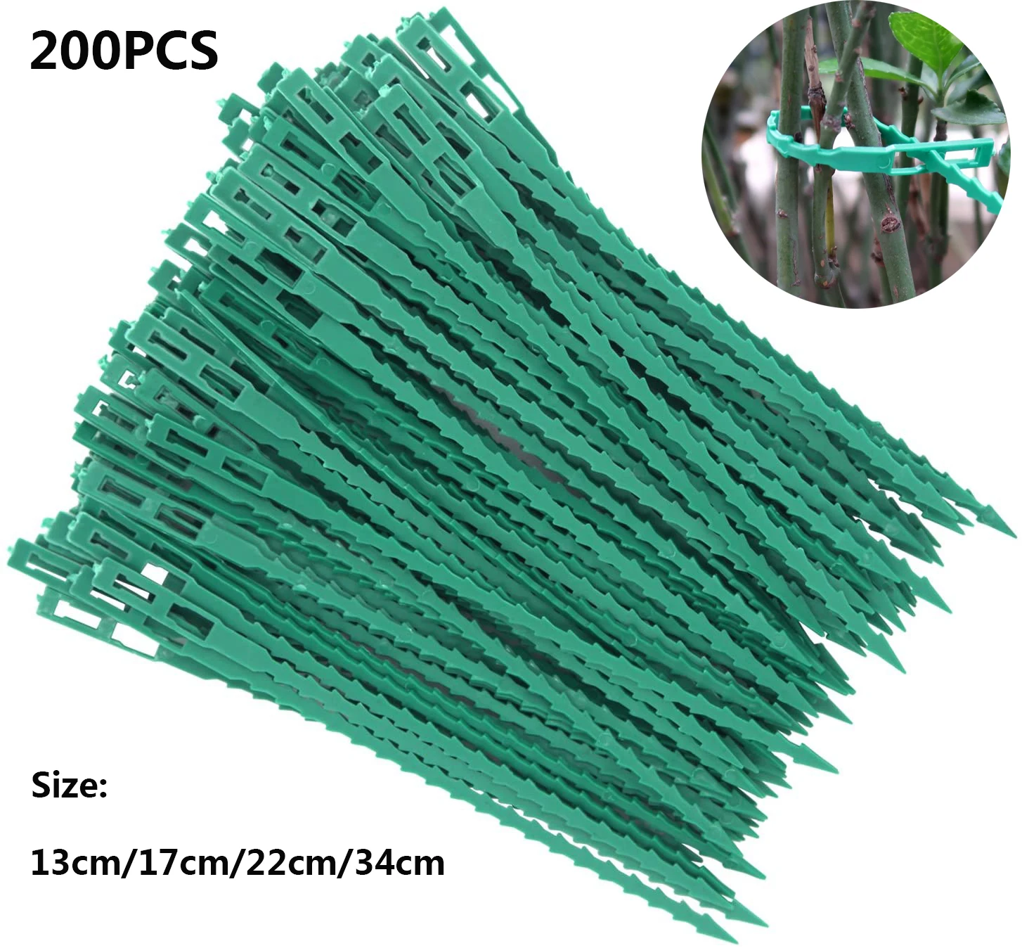 Size: M, Color: Brown - 30/50/100/200Pcs Reusable Garden Cable Ties Plant Support Shrubs Fastener Tree Locking Nylon Adjustable Plastic Cable Ties Tools
