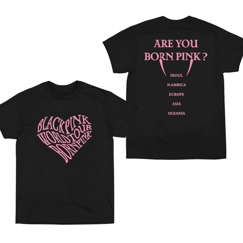Color: Dark Grey, Size: M - 100% Cotton T Shirt Men Women T-shirt Black Print Pink Kpop Short Sleeve Casual Oversized Girl Tee Fashion Big Size Clothing