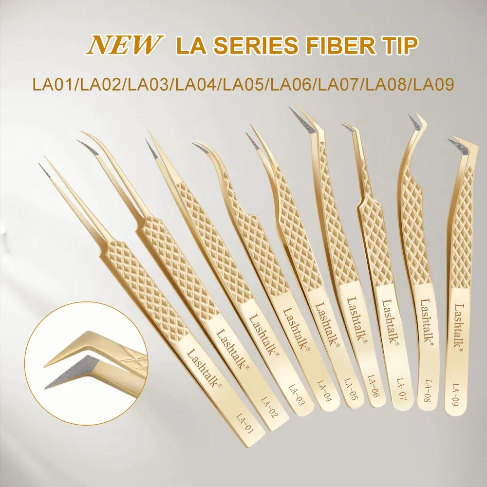 Color: PURPLE - Lashtalk Eyelash Extension Tweezers Makeup Tools From Nagaraku Stainless Steel Non-magnetic Volume FakeLashes Supplies Accurate