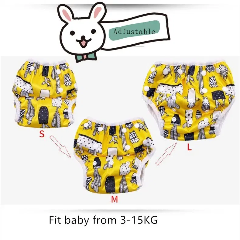 Size: M, Color: Black - 1pc Baby Swim Diapers Reuseable Washable Adjustable for Swimming Lesson Baby Shower Gifts Large Size Baby Boy Girl Swim Nappy