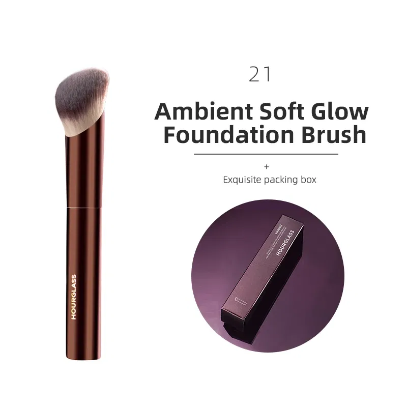 Handle Color: DEEP BLUE - Hourglass Makeup Brushes Powder Foundation Concealer Blusher Bronzer Eye Shadow Eyebrow Eyeliner Sculpting Brush