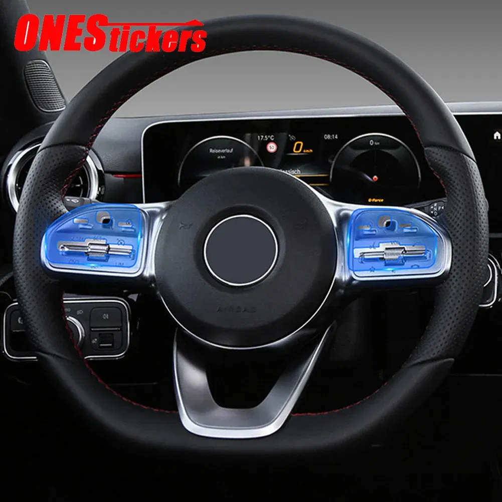 For Mercedes Benz A B C E S G CLA GLE GLC CLS GLS Class W177 W247 W205 W213 C118 W167 Car Steering Wheel Button Protector Film