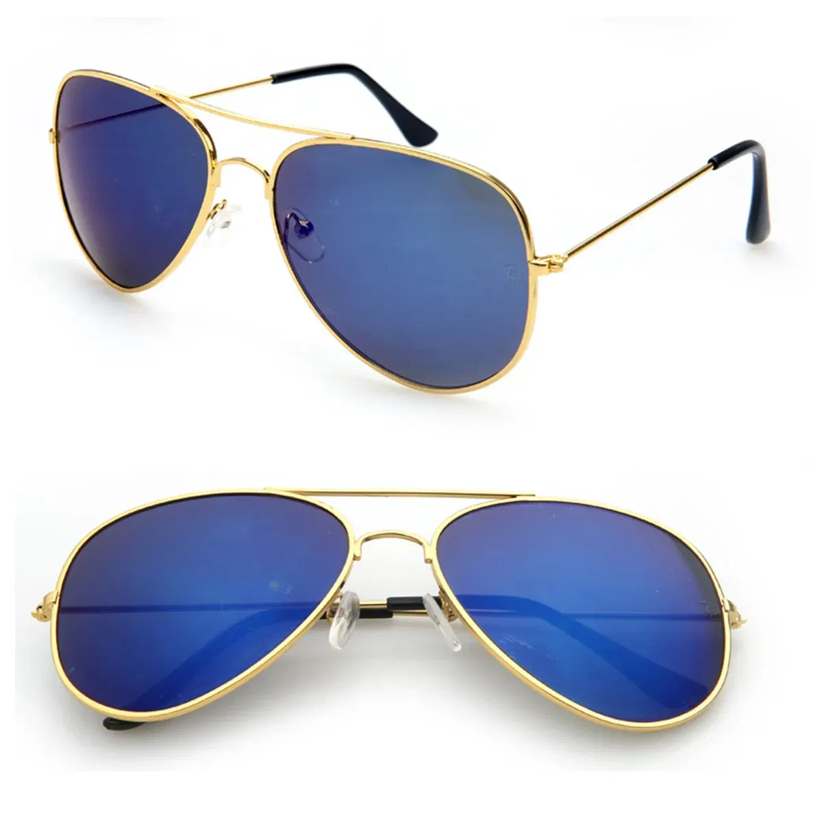 Lenses Color: Red, Frame Color: other - FOENIXSONG Fashion Sunglasses for Women Men Pilot Round Gradient Mirror Women's Glasses Oculos Lentes Gafas De Sol