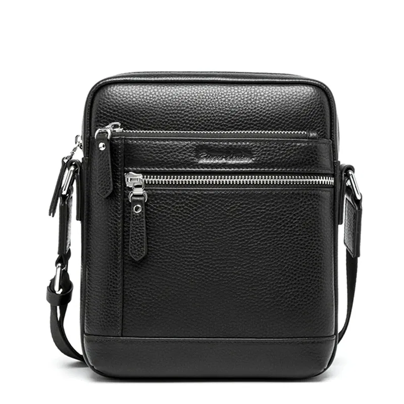 Color: black, Ships From: CHINA - BISON DENIM Genuine Leather Crossbody Bag Men Women Messenger Casual Cowhide Shoulder Bag High Quality Business Male Handbags