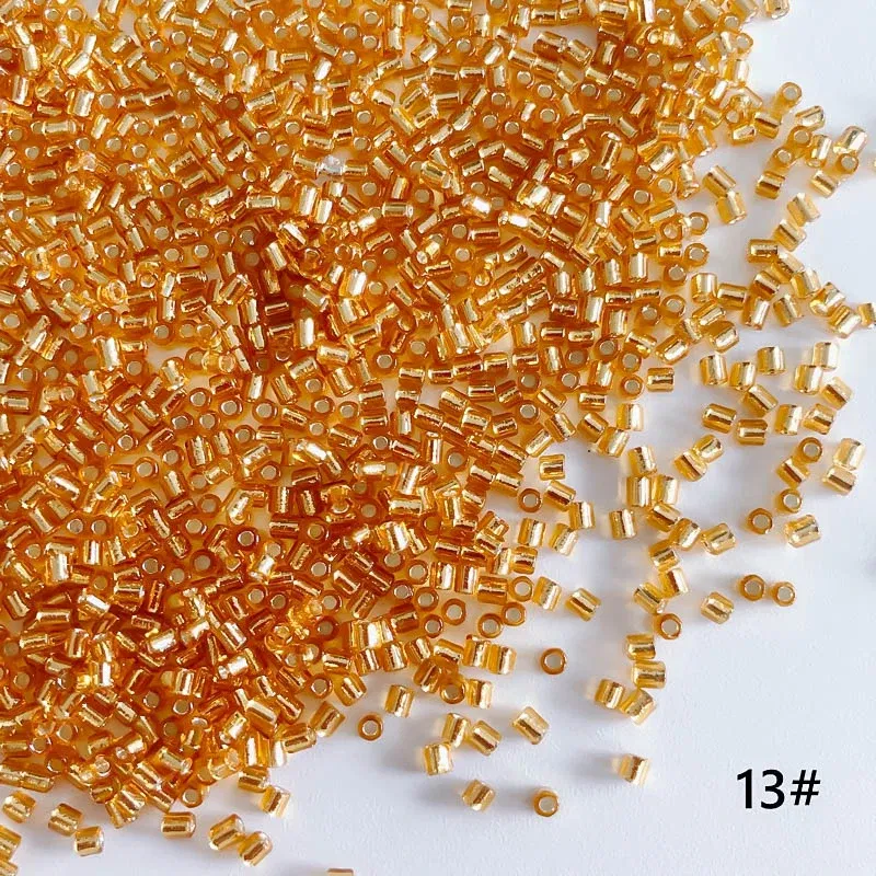 Color: Blue, Item Diameter: 2mm - 2mm Glass Seed Loose Beads Silver Color Inner Long Tube Charms DIY Craft Bracelet Jewelry Making Supplies Necklace Accessories