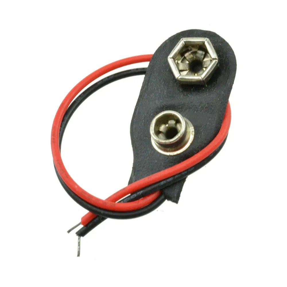 Package Quantity: 30-49Pcs - 10PCS 9V Battery Snap Connector Clip Lead Wires Holder 10cm Black Red Cable