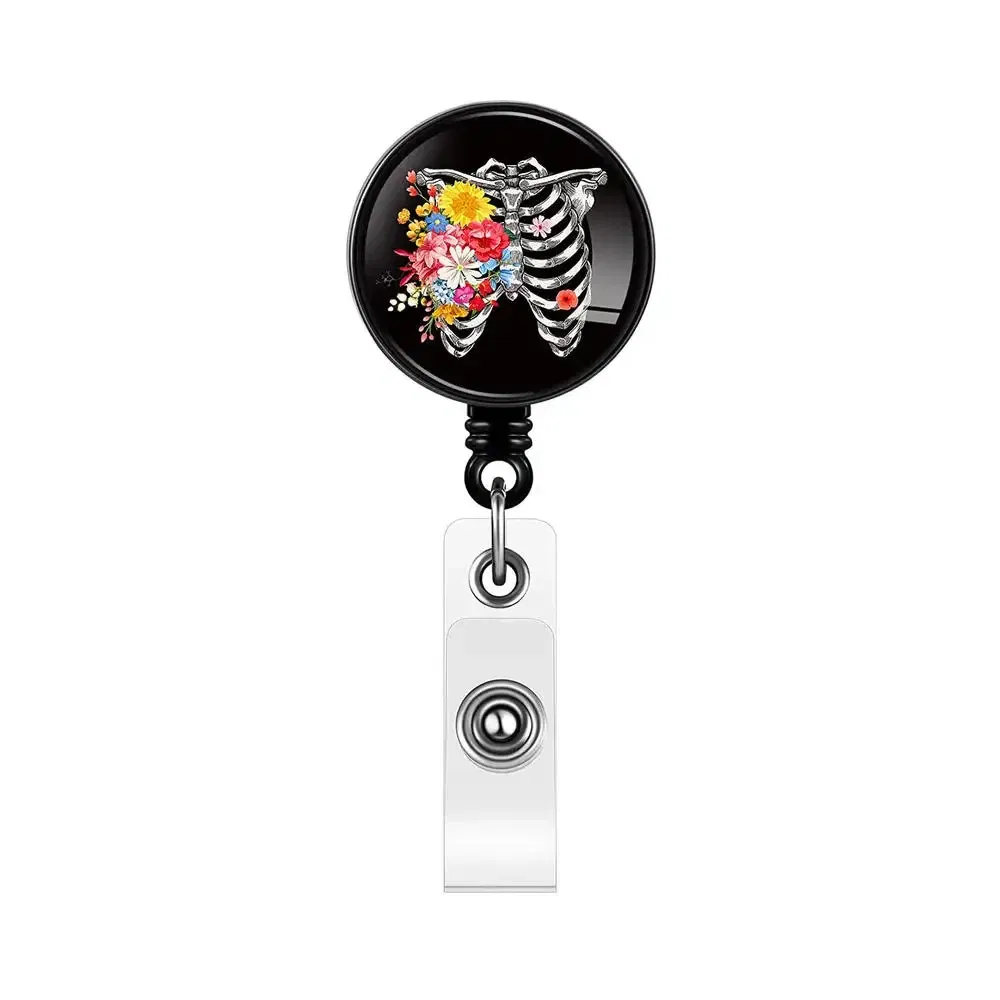Color: light green - X-Ray Badge Reel Retractable Radiology Badge Reel Holder Ct Rays Nurse Doctor Student Card Reel Clip Office Supply Recoil Badge