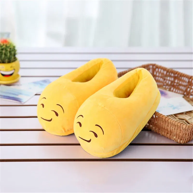 Color: Khaki, Shoe Size: 36 - Indoor Slippers Warm Winter Home Fluffy New Fashion Men Women Bread Demon Soft Plush Shoes Unisex Cute Funny Christmas Gift