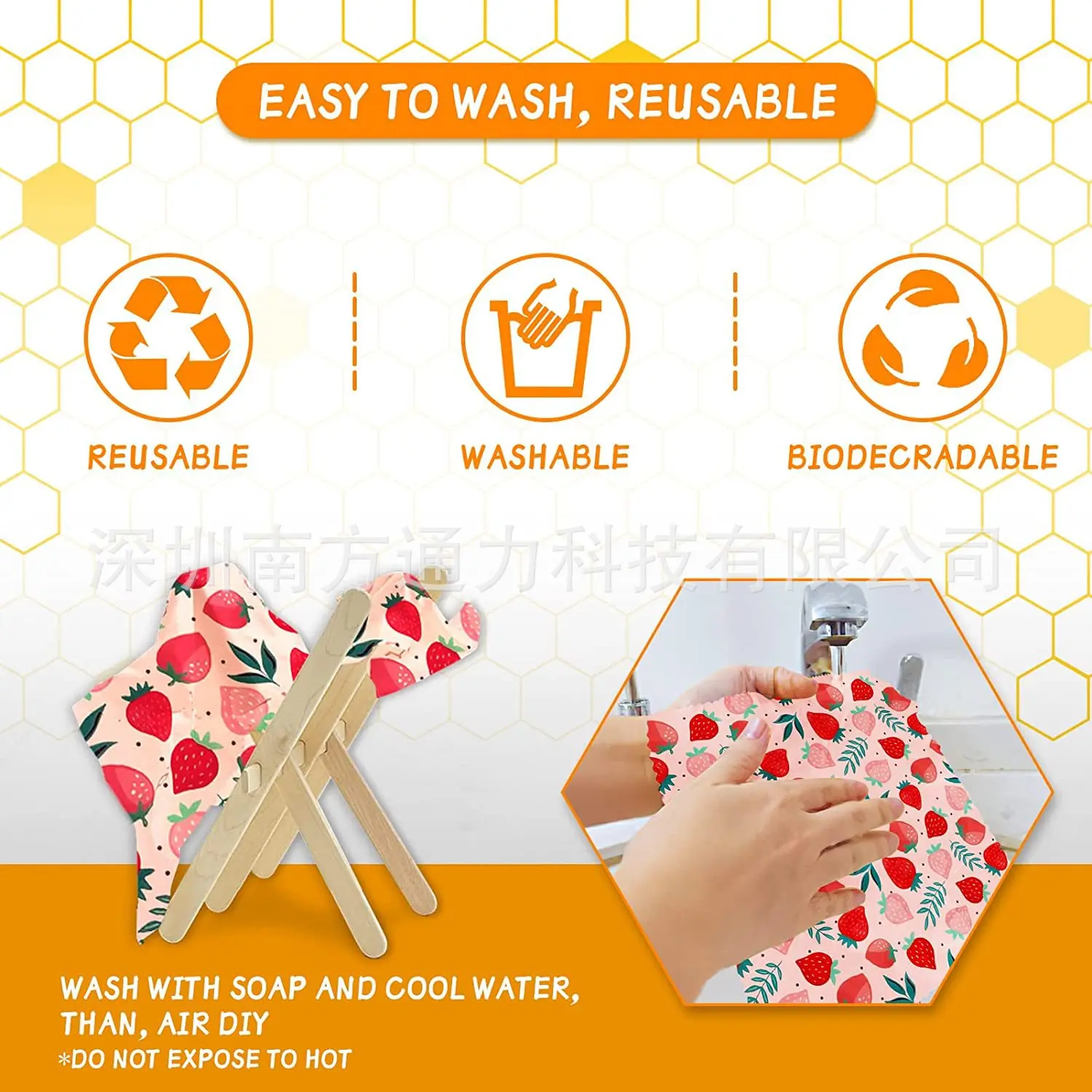 Reusable Food Fresh Keeping Cloth Organic Storage Natural Food Grade Beeswax Food Wrap Eco Friendly Kitchen Food Packaging Paper
